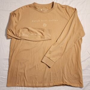 Tan 2XL Dutch Bros change the world long sleeve
